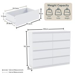 Lassic Vida Designs Denver 8 Drawer Chest - thumbnail 2