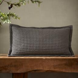 Pineapple Elephant Jaipur Chunky Waffle Cotton Cushion - thumbnail 1