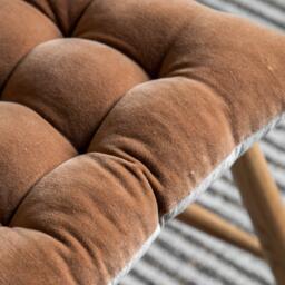 Gallery Cotton Velvet Seatpad Natural 430x430mm - thumbnail 2