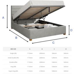 Aspire Kelly Ottoman Storage Bed - thumbnail 4