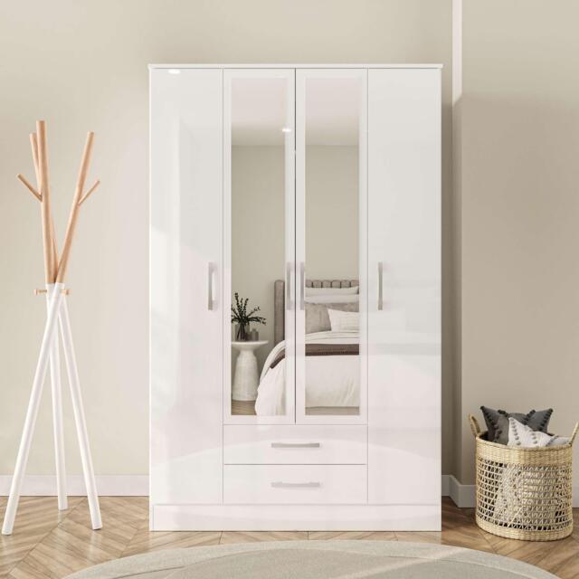 Birlea Lynx 4 Door 2Drw/Mirror W - image 1