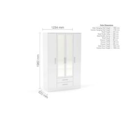 Birlea Lynx 4 Door 2Drw/Mirror W - thumbnail 3