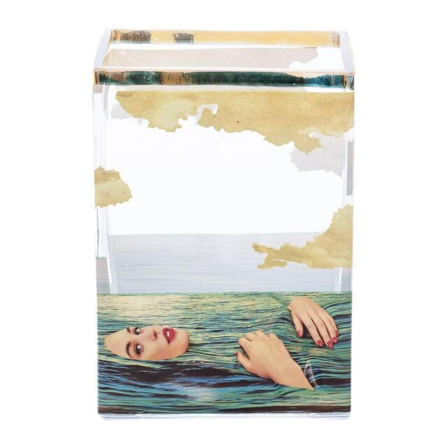 Seletti wears Toiletpaper SelettiwearsToiletpaper Toiletpaper Square Glass Vase - Sea Girl - image 1