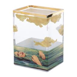 Seletti wears Toiletpaper SelettiwearsToiletpaper Toiletpaper Square Glass Vase - Sea Girl - thumbnail 4