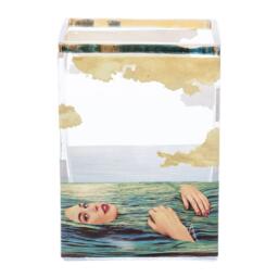 Seletti wears Toiletpaper SelettiwearsToiletpaper Toiletpaper Square Glass Vase - Sea Girl - thumbnail 1