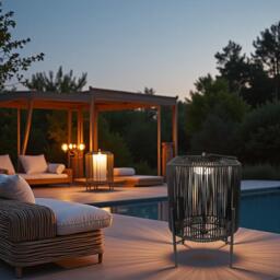 K Living Manau Rattan Solar Rechargeable Lamp - thumbnail 4