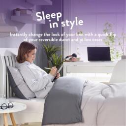 Slumberdown Back to Uni Embossed Waffle Duvet, 2 Pillows - thumbnail 5