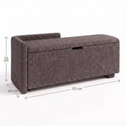 Sofa.com Albie Storage Bench in Brushed Matte Weave - thumbnail 2