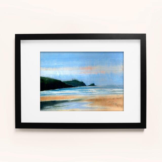 Laura Ashley Coastal Breeze Print in a Black Frame - image 1