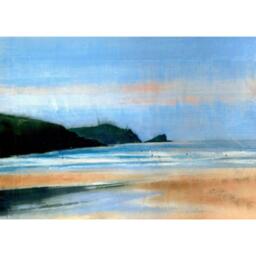 Laura Ashley Coastal Breeze Print in a Black Frame - thumbnail 3