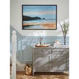 Laura Ashley Coastal Breeze Print in a Black Frame - thumbnail 2