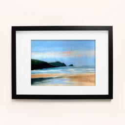 Laura Ashley Coastal Breeze Print in a Black Frame - thumbnail 1