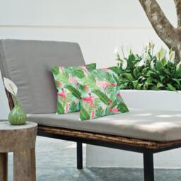 Streetwize Outdoor Pair of Flamingo Leaf Scatter Cushions - thumbnail 3