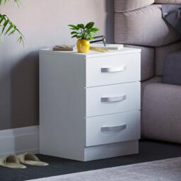 Lassic Vida Designs Hulio 3 Drawer Bedside Cabinet - thumbnail 1