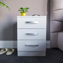 Lassic Vida Designs Hulio 3 Drawer Bedside Cabinet - thumbnail 3