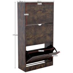 Lassic Vida Designs 3 Drawer Shoe Cabinet (Handless) - thumbnail 2
