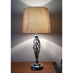 K Living Compton Chrome Table Lamp and Shade - thumbnail 3