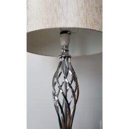 K Living Compton Chrome Table Lamp and Shade - thumbnail 5
