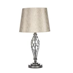 K Living Compton Chrome Table Lamp and Shade - thumbnail 1