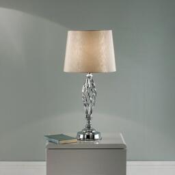 K Living Compton Chrome Table Lamp and Shade - thumbnail 6