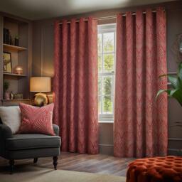 Paoletti Gatsby Jacquard Eyelet Curtains
