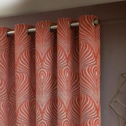Paoletti Gatsby Jacquard Eyelet Curtains - thumbnail 3