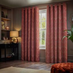 Paoletti Gatsby Jacquard Eyelet Curtains - thumbnail 5