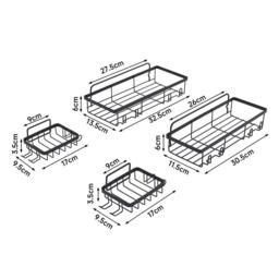 LIFE IDEAS 4-Piece No Drill Shower Caddy Set - thumbnail 2