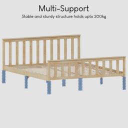Lassic Vida Designs Milan King Size Wooden Bed, High Foot - thumbnail 7