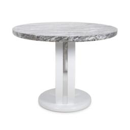 Shankar Neptune Round Marble Effect Dining Table - thumbnail 3