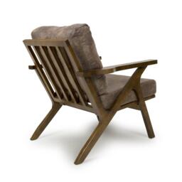 Shankar Hampton Suede Effect Brown Accent Chair - thumbnail 2