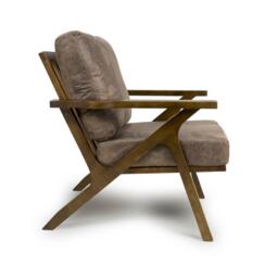 Shankar Hampton Suede Effect Brown Accent Chair - thumbnail 3