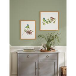 Laura Ashley Blue Tit Bird Print in a Wood Frame - thumbnail 2