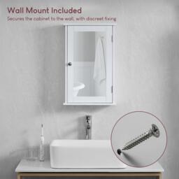 Lassic Bath Vida Priano 1 Door Mirrored Wall Cabinet - thumbnail 8