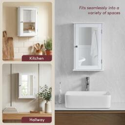 Lassic Bath Vida Priano 1 Door Mirrored Wall Cabinet - thumbnail 7