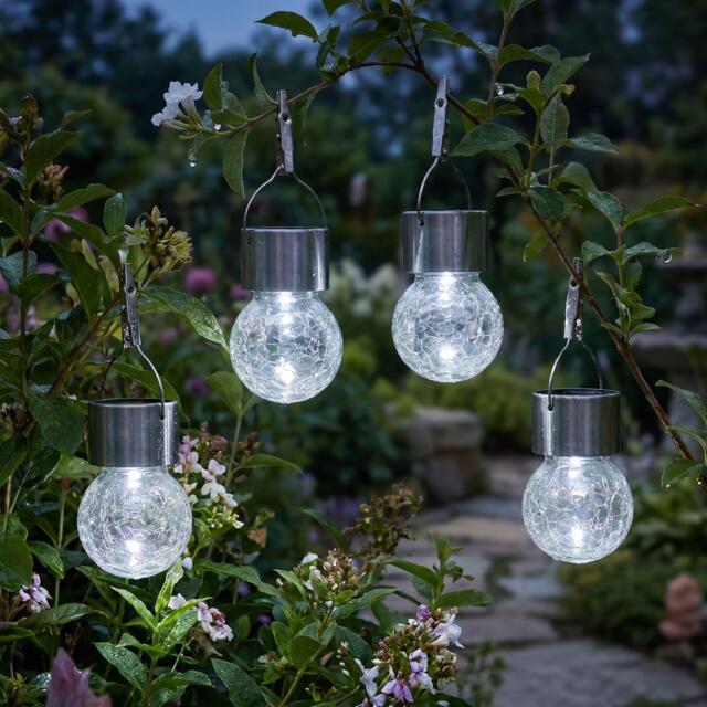 Streetwize Pack of 4 Solar Hanging Crackle Balls - image 1