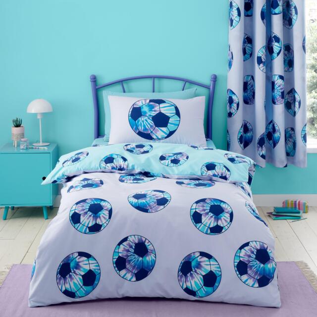 Catherine Lansfield Tie Dye Football Reversible Duvet Cover Set - image 1