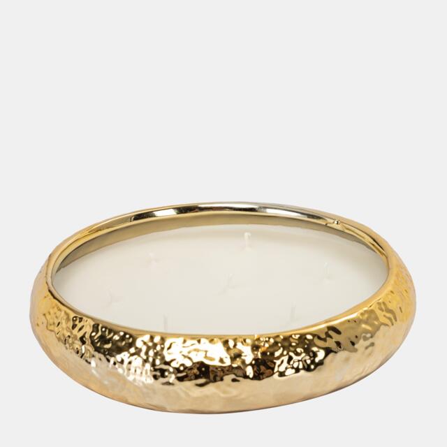 Biba 7 Wick Gold Bowl Scented Candle - image 1