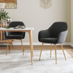 Kabinet UK 2 Set Modern Velvet Upholstered Dining Chairs