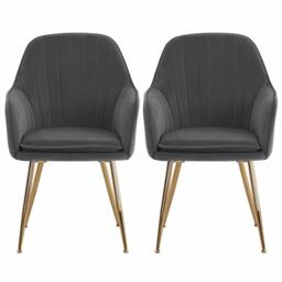 Kabinet UK 2 Set Modern Velvet Upholstered Dining Chairs - thumbnail 4