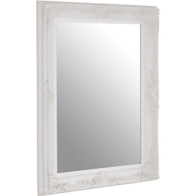Interiors by Premier Brussels Baroque Rectangular Antique White Wall Mi - image 1