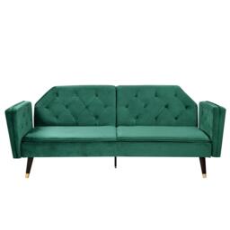 Comfy Living Plush Velvet Tufted Sofa Bed With Black And Gold L