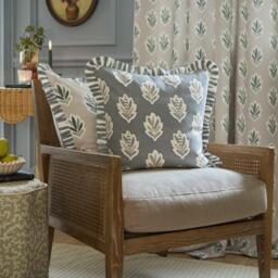 Sanderson Sessile Leaf Ruffle Feather Filled Cushion - thumbnail 5