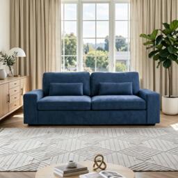Kabinet UK 2-Seater Chenille Upholstered Sofa with Pillows - thumbnail 2
