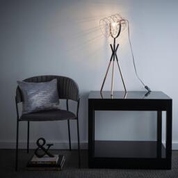 K Living Fulton Tripod Copper Cage Table Lamp Industrial - thumbnail 2