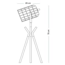 K Living Fulton Tripod Copper Cage Table Lamp Industrial - thumbnail 3