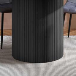 Birlea Axel Round Fluted Dining Table with 4 Chairs - thumbnail 3