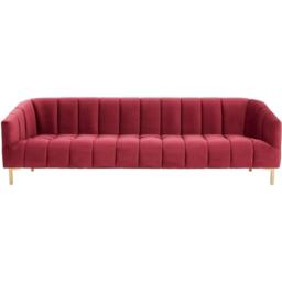 Fifty Five South Bella 3 Seat Wine Velvet Sofa - thumbnail 5