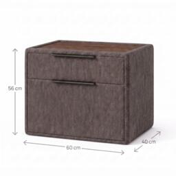 Sofa.com Cole Large Bedside Table in Brushed Matte Weave - thumbnail 2