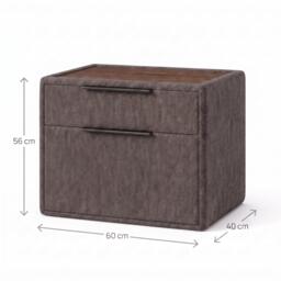Sofa.com Cole Large Bedside Table in Brushed Matte Weave - thumbnail 2
